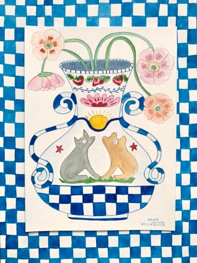 doggy vase